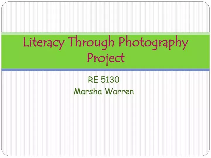 literacy through photography project