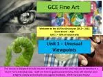 GCE Fine Art - slide 1