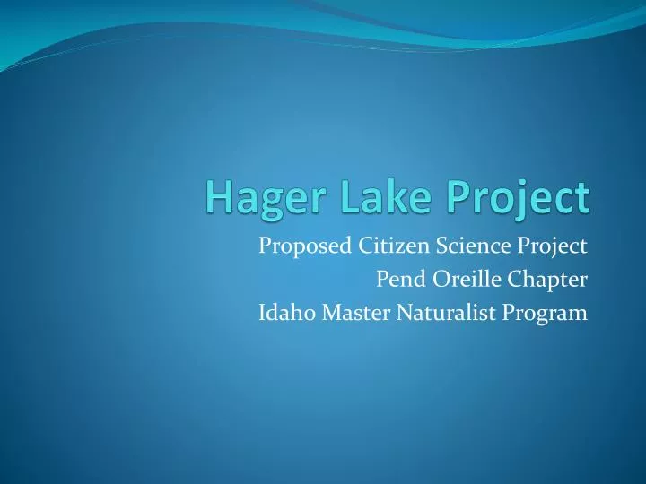hager lake project