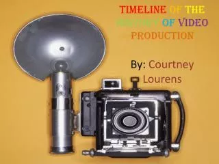 TimeLine of the History of Video production By : Courtney Lourens