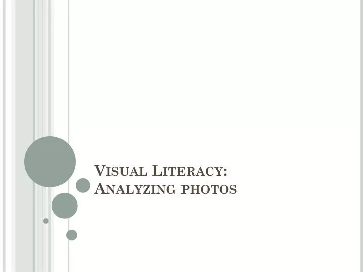 visual literacy analyzing photos