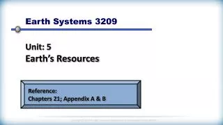 Earth Systems 3209