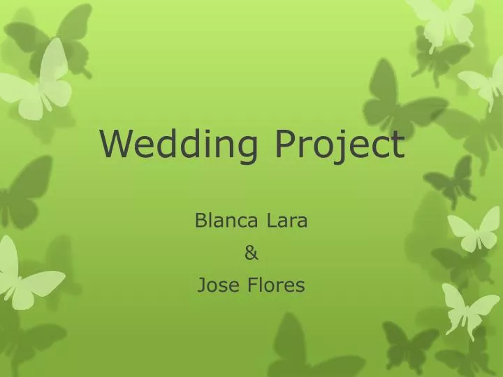 wedding project