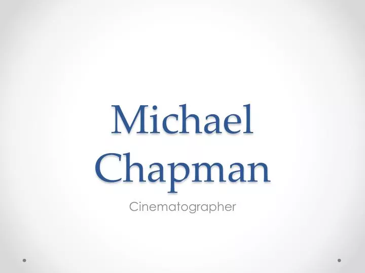 michael chapman
