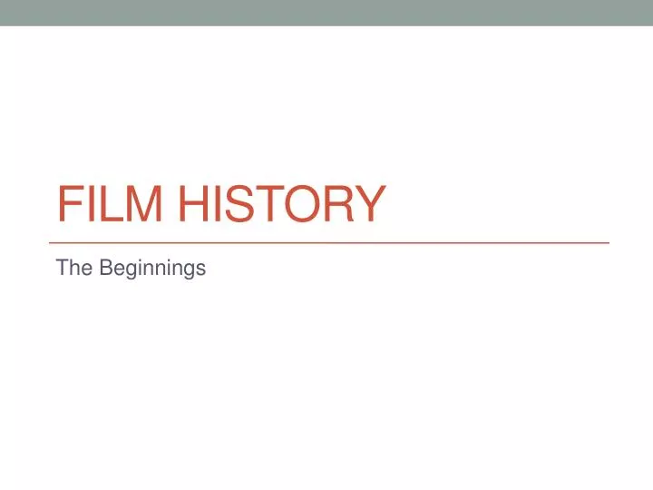 presentation about film history