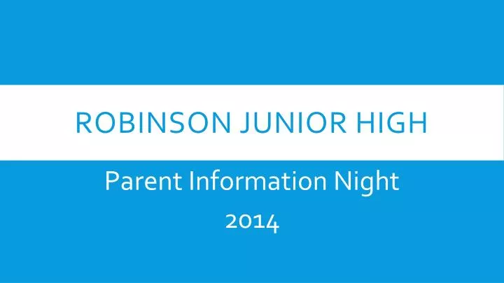 robinson junior high