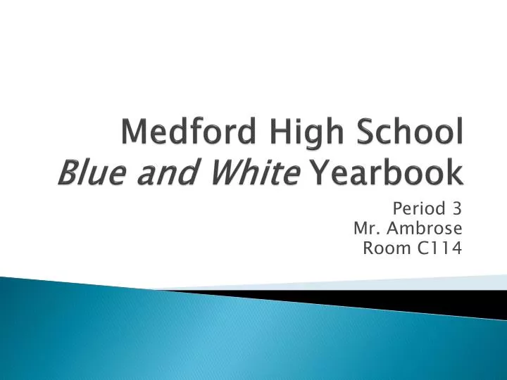 medford high school blue and white yearbook