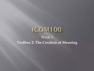 ICOM100