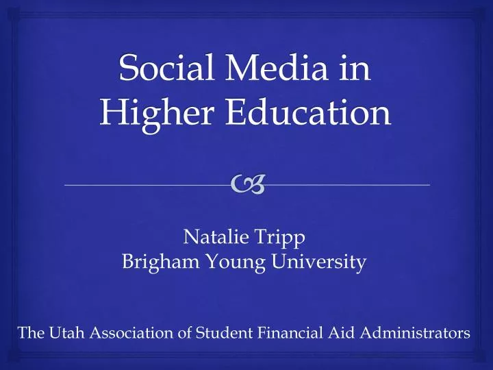 social media in higher education