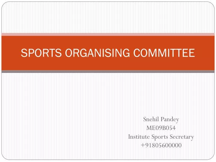 sports organising committee