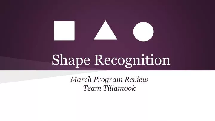 shape recognition
