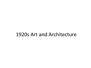 1920s Art and Architecture