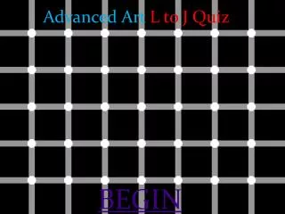 Advanced Art L to J Quiz