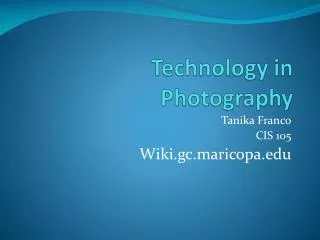 Technology in Photography