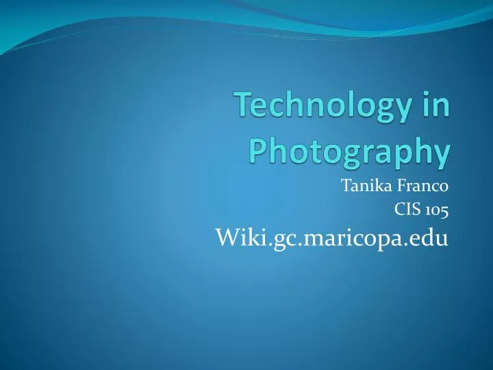technology in photography