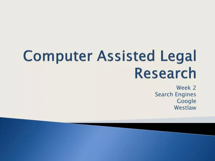 computer assisted legal research