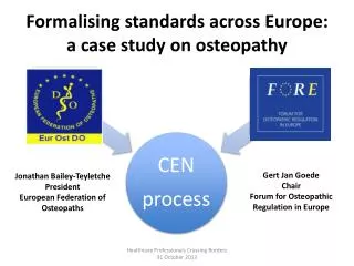 Formalising standards across Europe: a case study on osteopathy