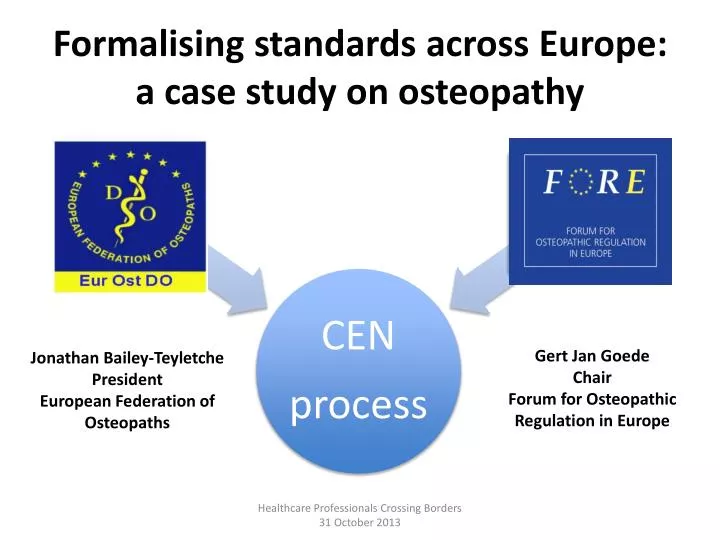 formalising standards across europe a case study on osteopathy