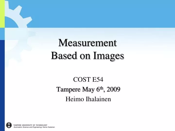 measurement based on images