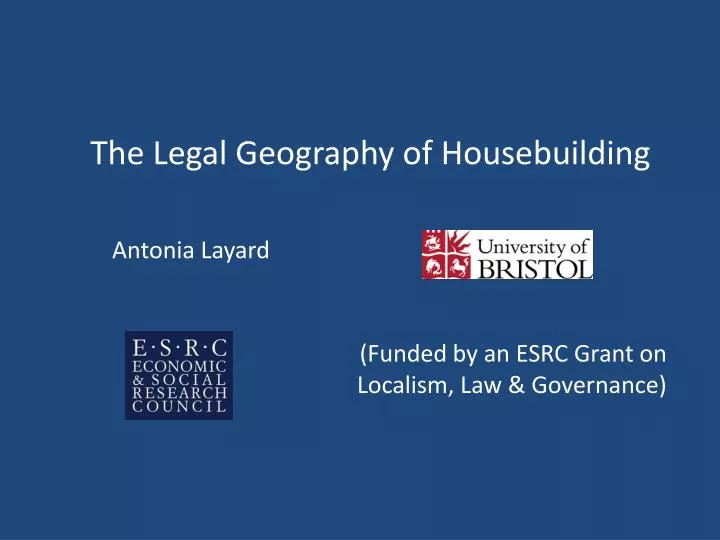 the legal geography of housebuilding