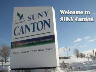 Welcome to SUNY Canton