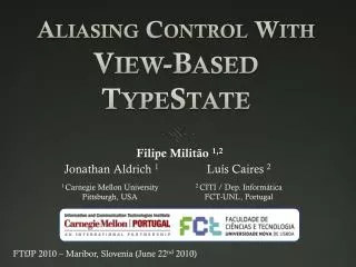 Aliasing Control With View-Based TypeState