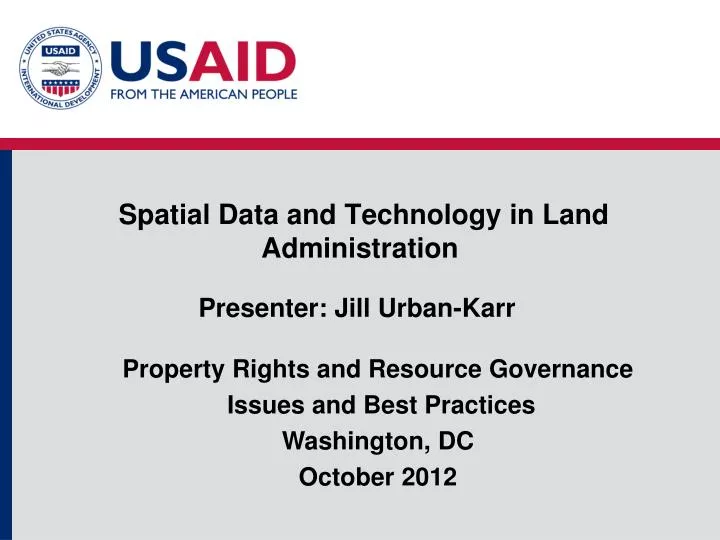 s patial data and technology in land administration