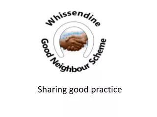 Sharing good practice