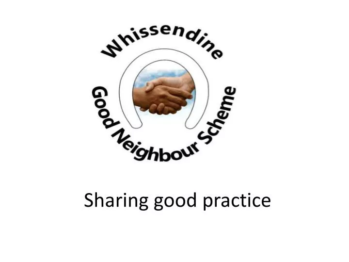 sharing good practice