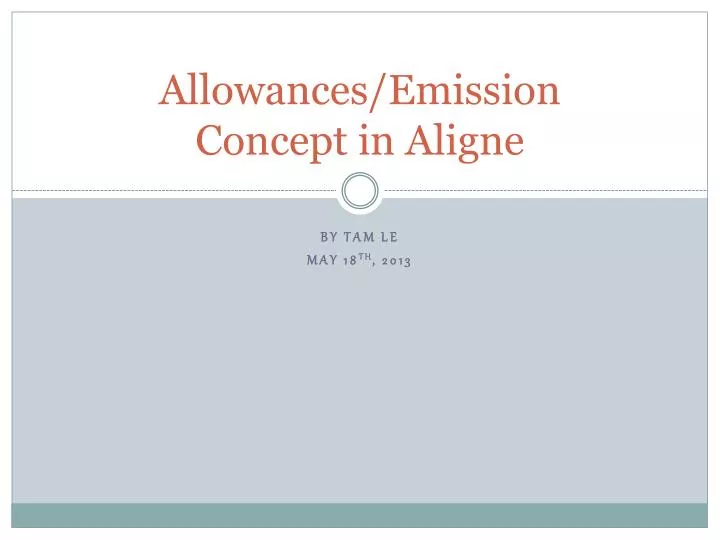 allowances emission concept in aligne