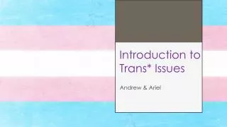 Introduction to Trans* Issues