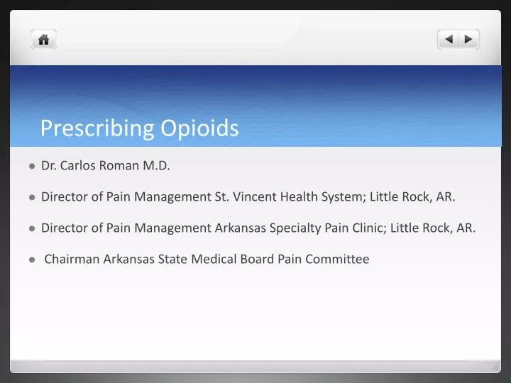 prescribing opioids