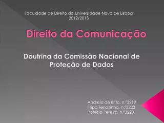 direito da comunica o