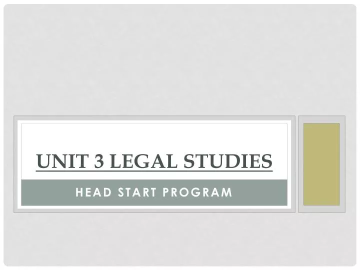 unit 3 legal studies