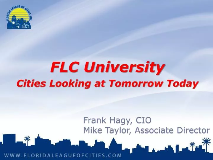 flc university cities looking at tomorrow today