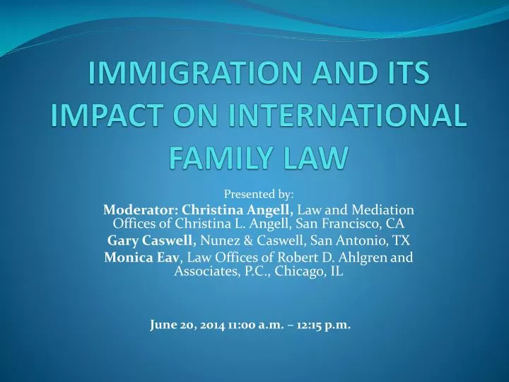 immigration and its impact on international family law