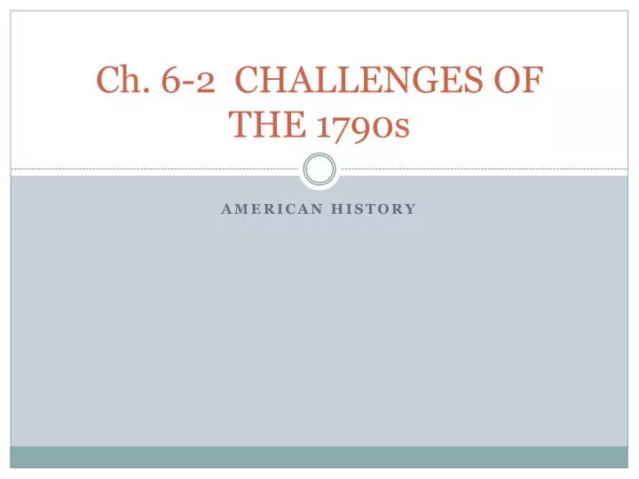 ch 6 2 challenges of the 1790s