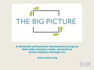 A statewide professional development program that helps teachers make connections across subjects through art. www.a