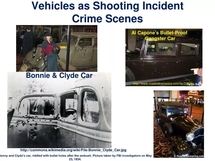 vehicles as shooting incident crime scenes