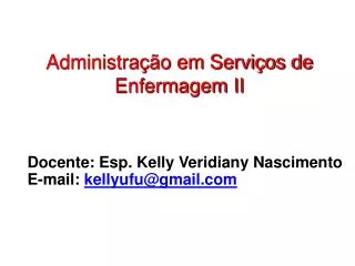administra o em servi os de enfermagem ii