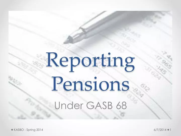 reporting pensions