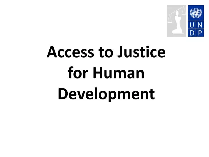 access to justice for human development