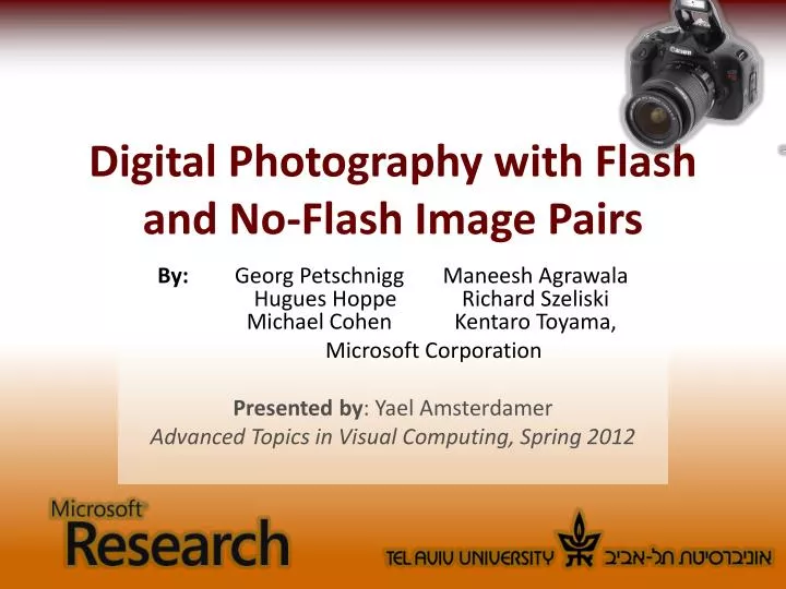 digital photography with flash and no flash image pairs
