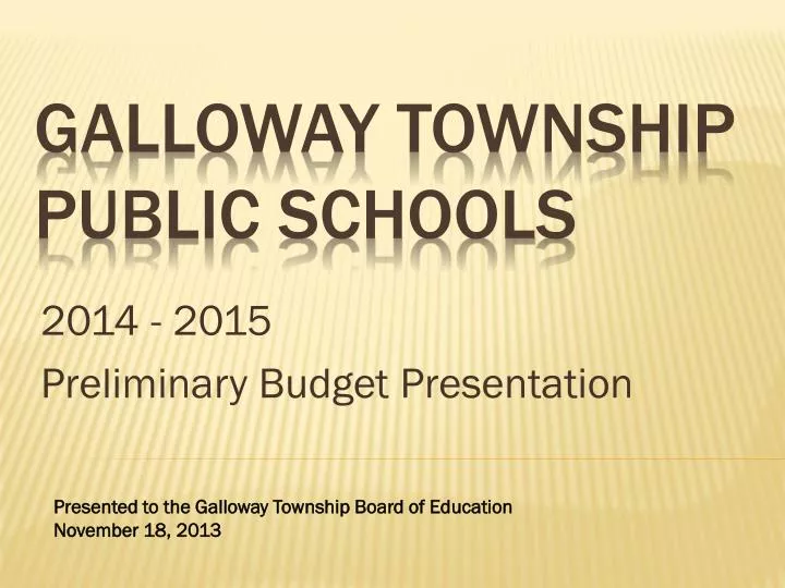 2014 2015 preliminary budget presentation