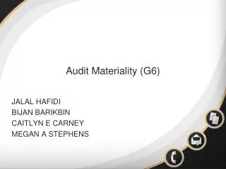 Audit Materiality (G6)