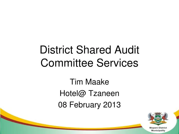 district shared audit committee services