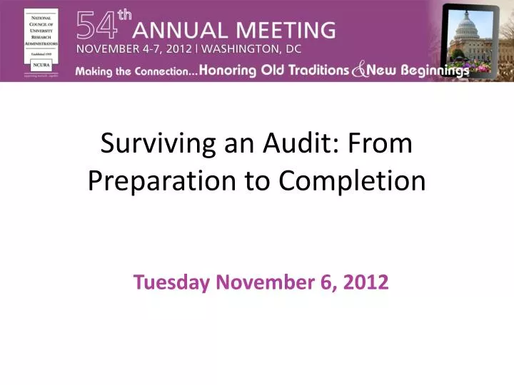 surviving an audit from preparation to completion