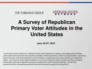 A Survey of Republican Primary Voter Attitudes in the United States