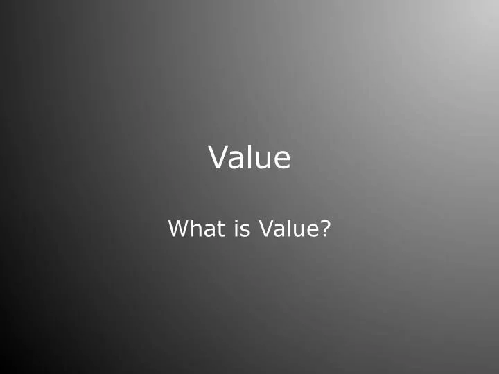 value