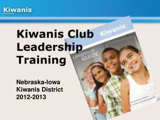 Kiwanis Club Leadership Training